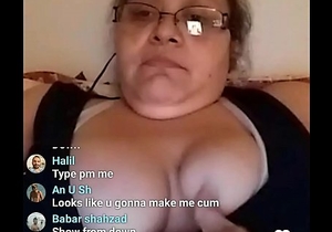 Matured mom playing with boobs